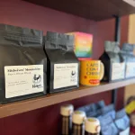 shelves in newly renovated rojo's