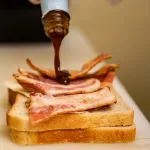 olsson's closeup sauce on sandwich