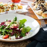 salad on display on patio table