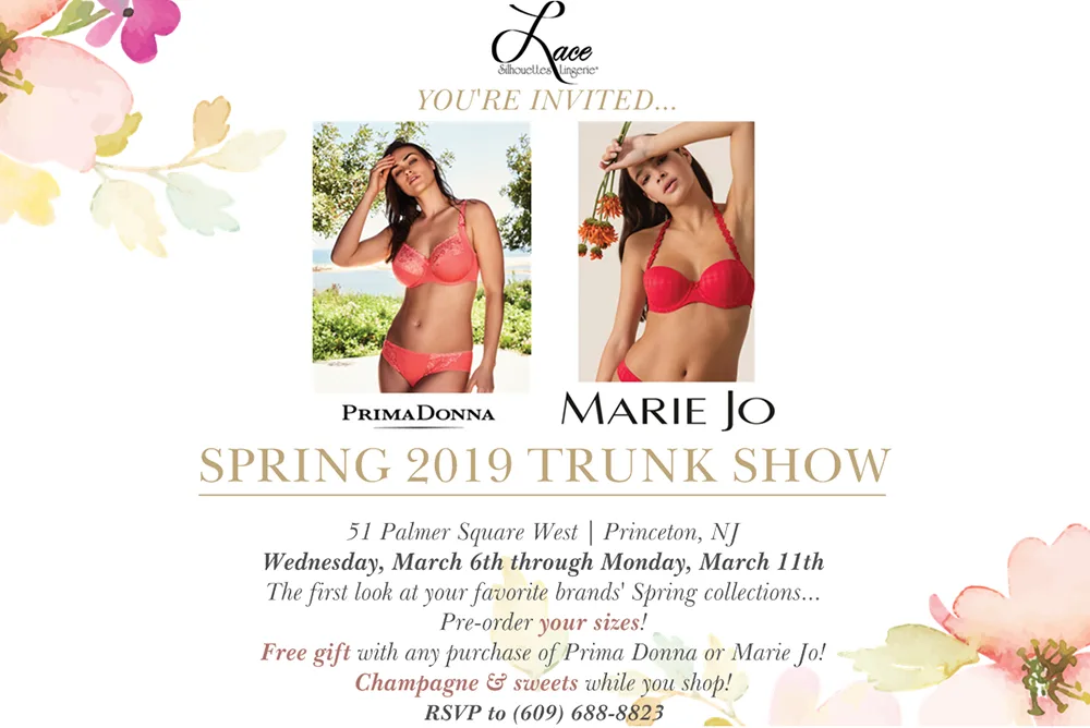 Prima Donna & Marie Jo Trunk Show – Wednesday, March 6th – Monday, March 11th
