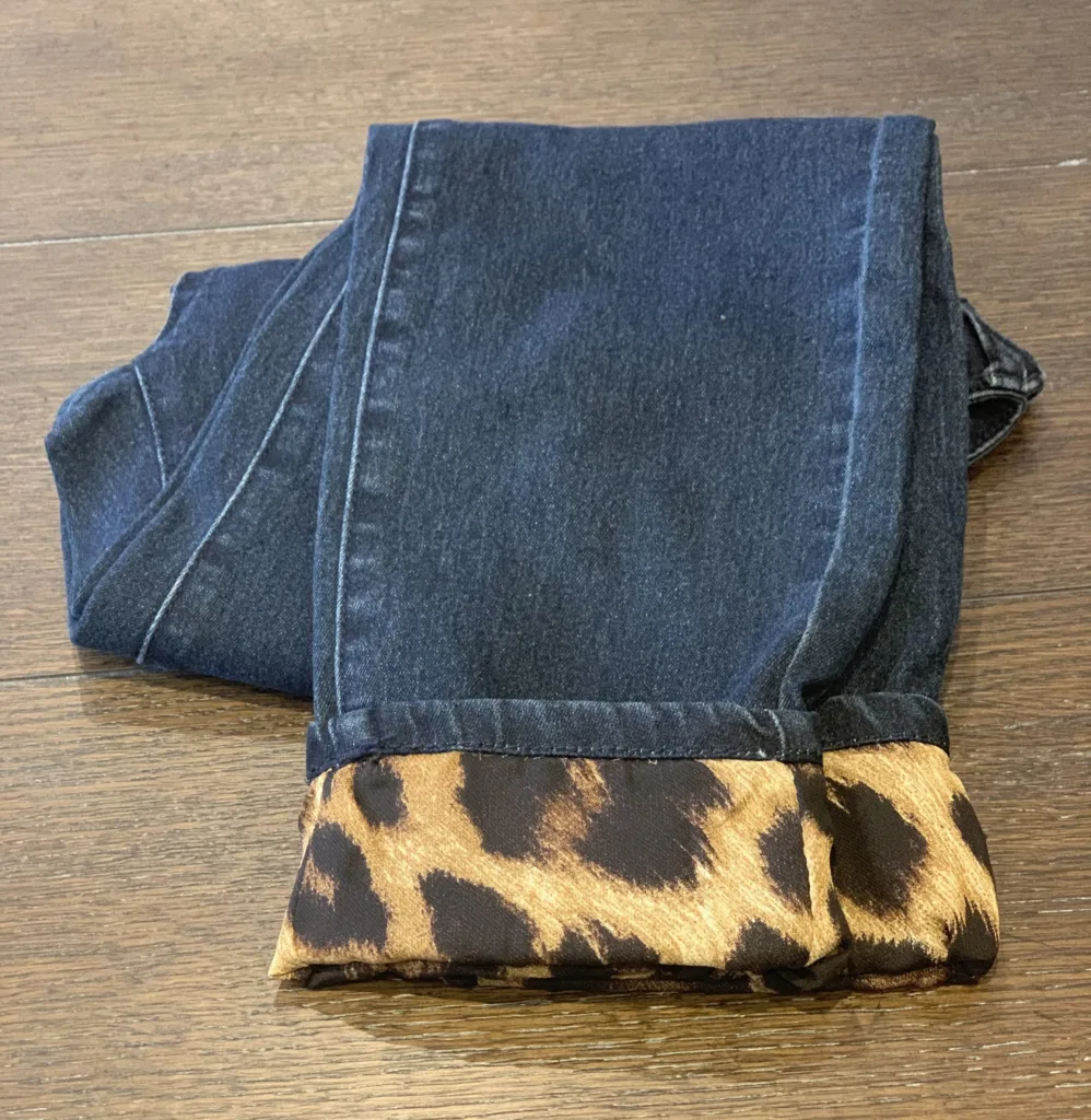 animal print jeans