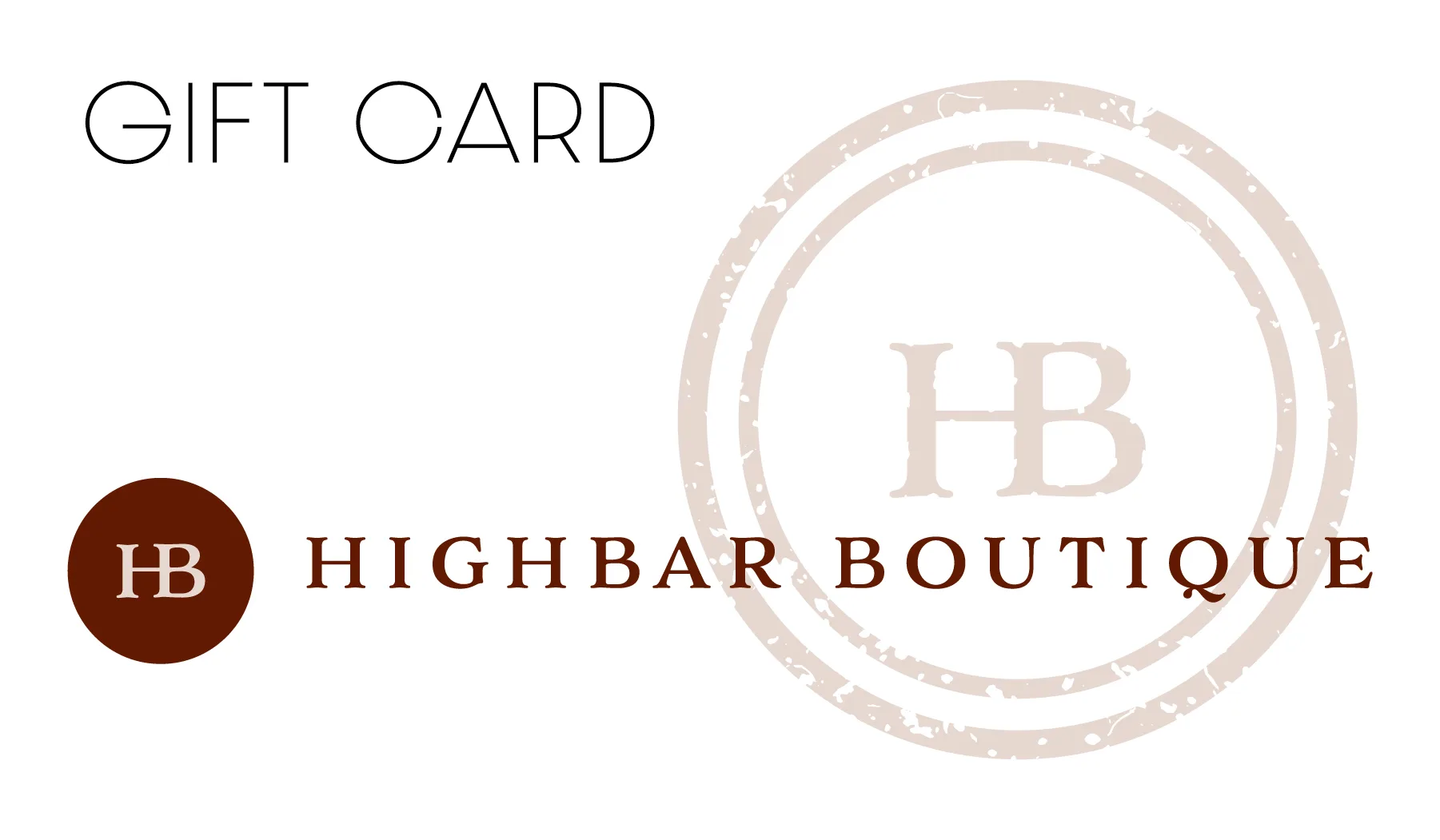 Highbar Gift Card