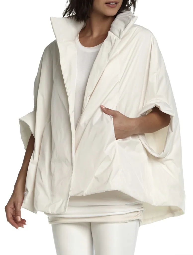 women wearing a white jacket