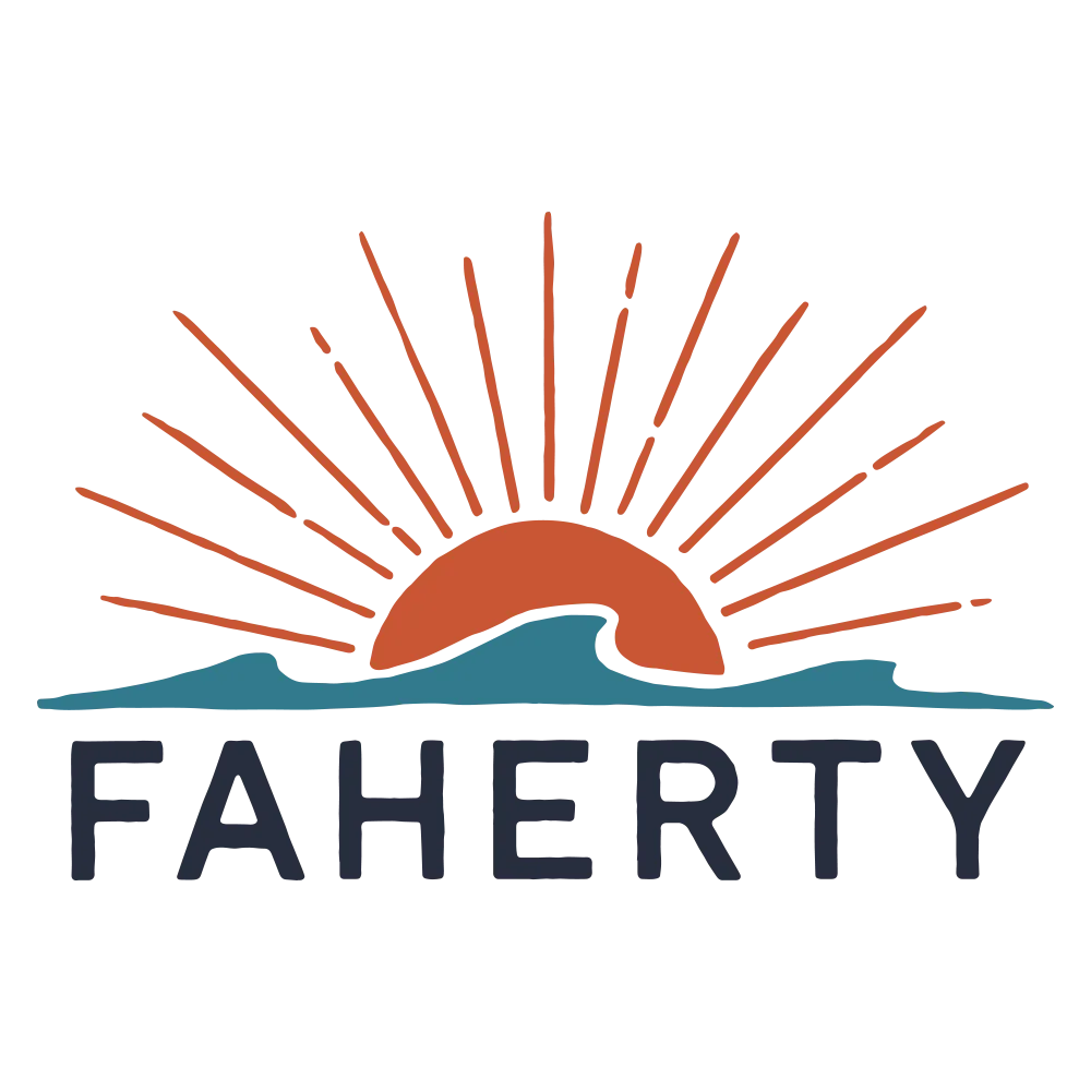faherty sun wave logo navy
