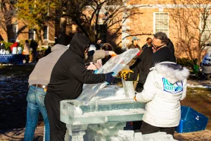 ice sculpture philly dueling pianos on ice march 2024