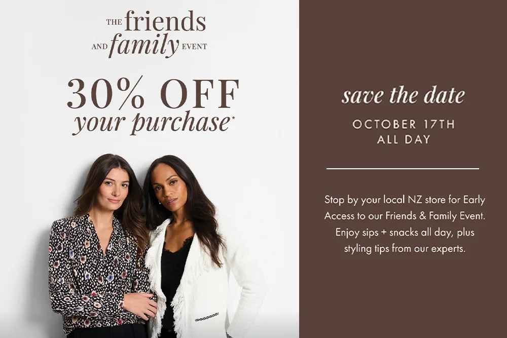 nic + zoe friends and family event promo