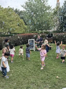 bubbles during story time with jazams jeff