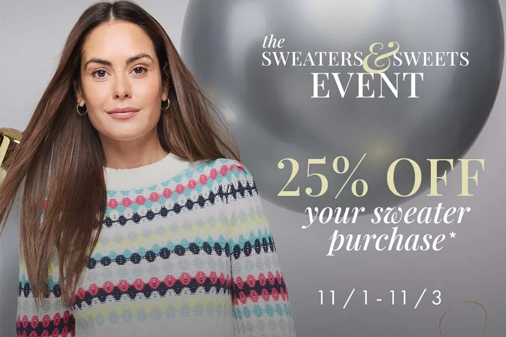 nic + zoe sweaters and sweets promo