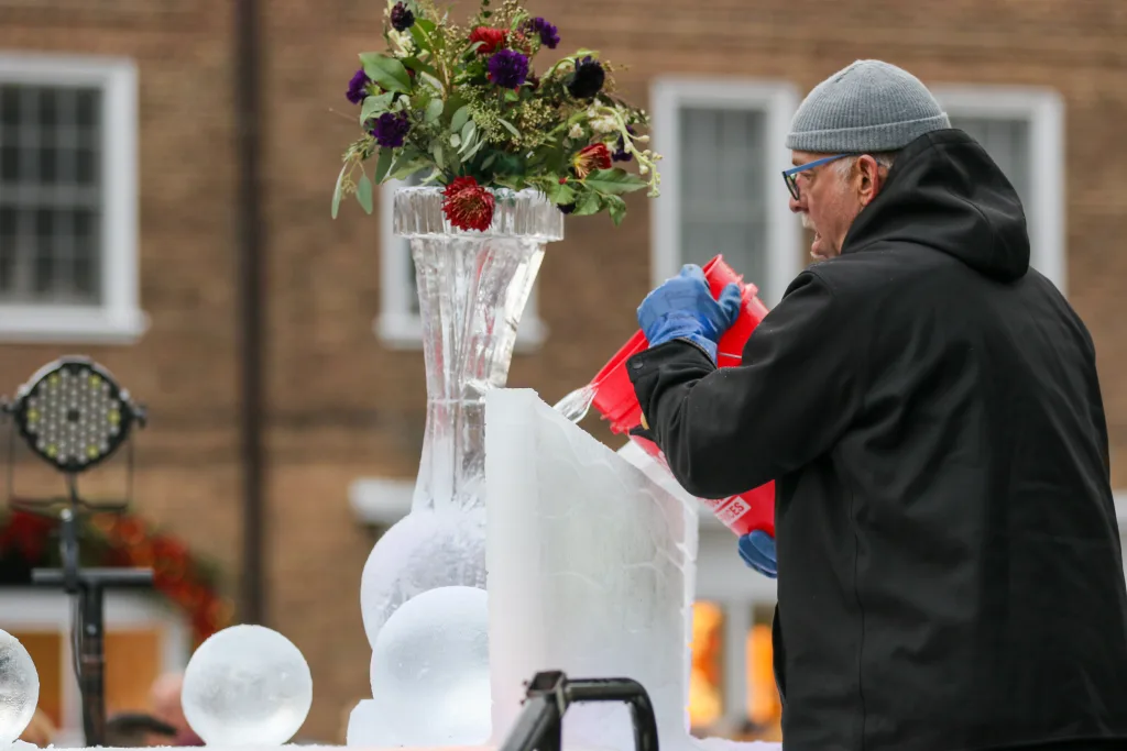 2024 annual tree lighting ice sculpture philly