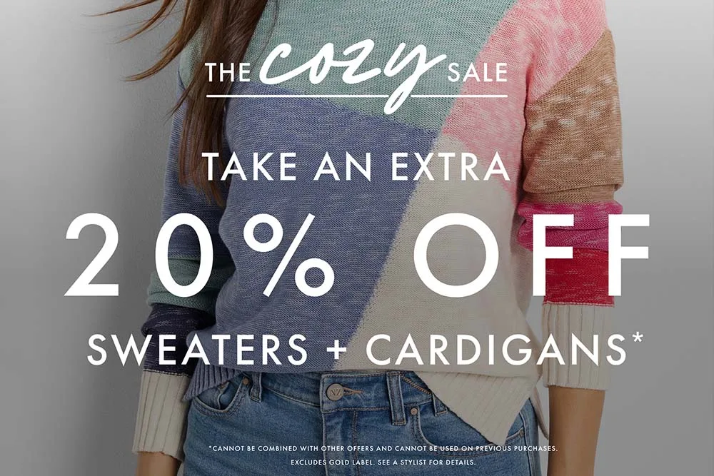 nic and zoe cozy sale event image