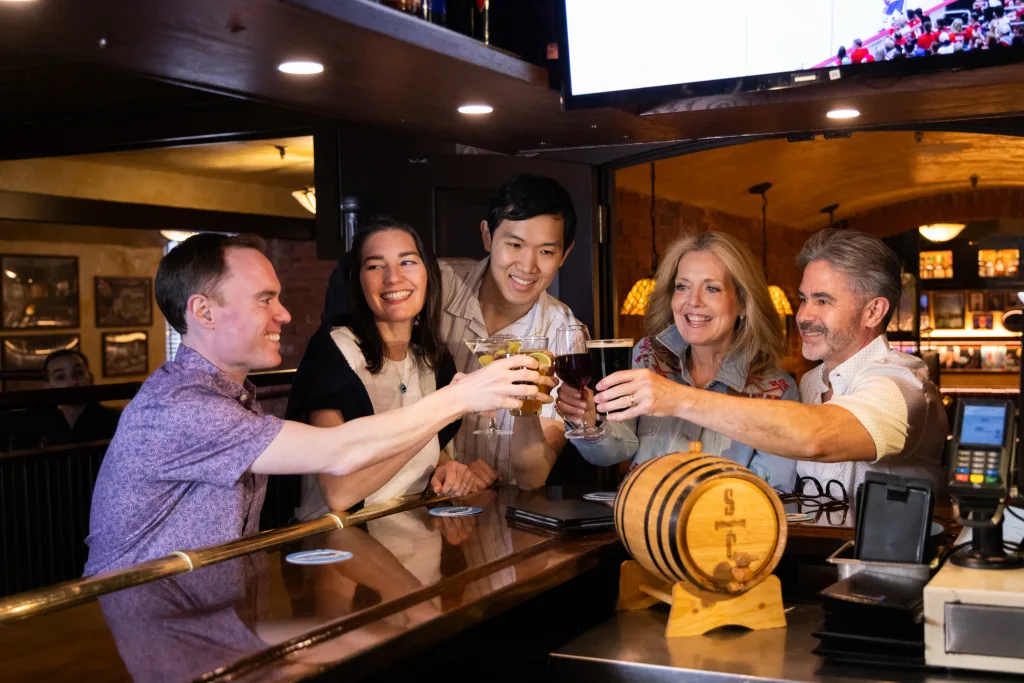 winberies friends at bar