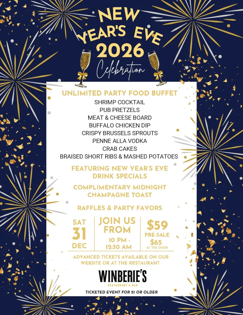 winberies nye 2026 menu
