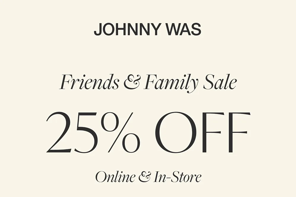 johnny was friends and family sale