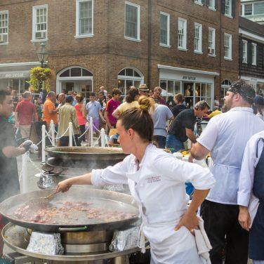 chefs on the street of Jazz Feast