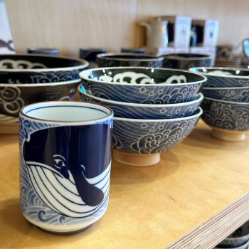 Ocean themed plate ware & cups from Miya Table & Home