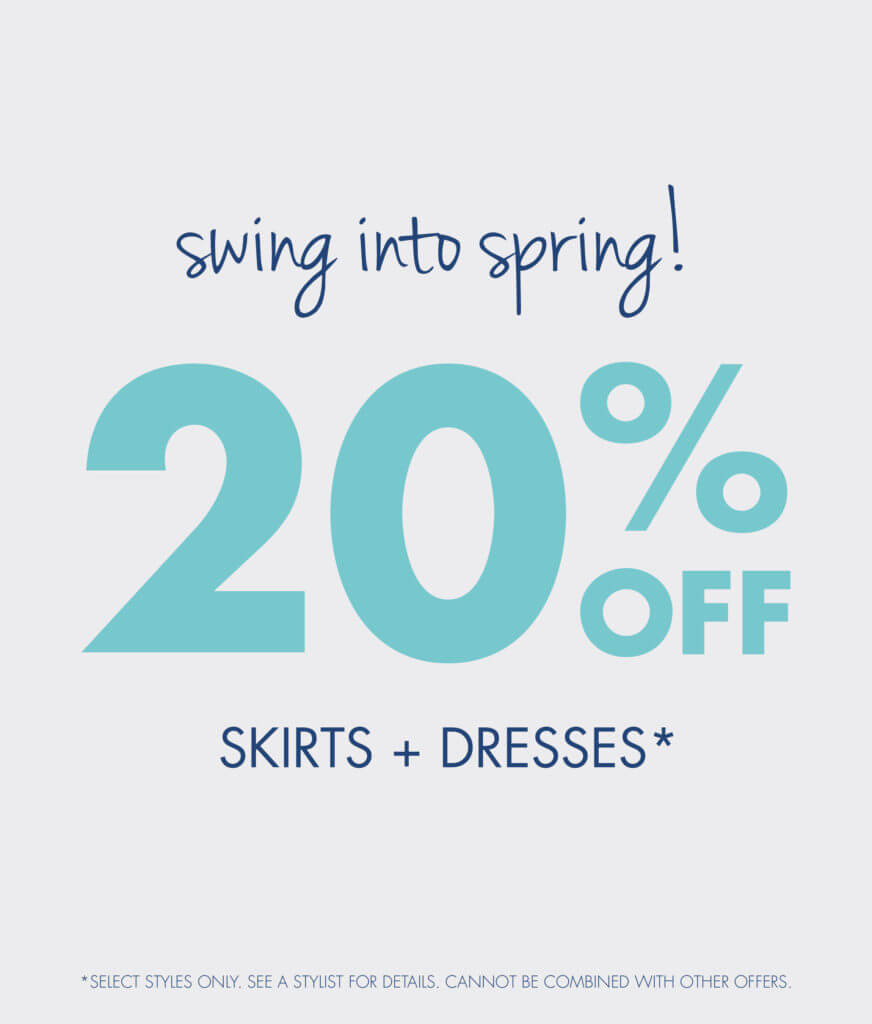 20% off swing into spring poster