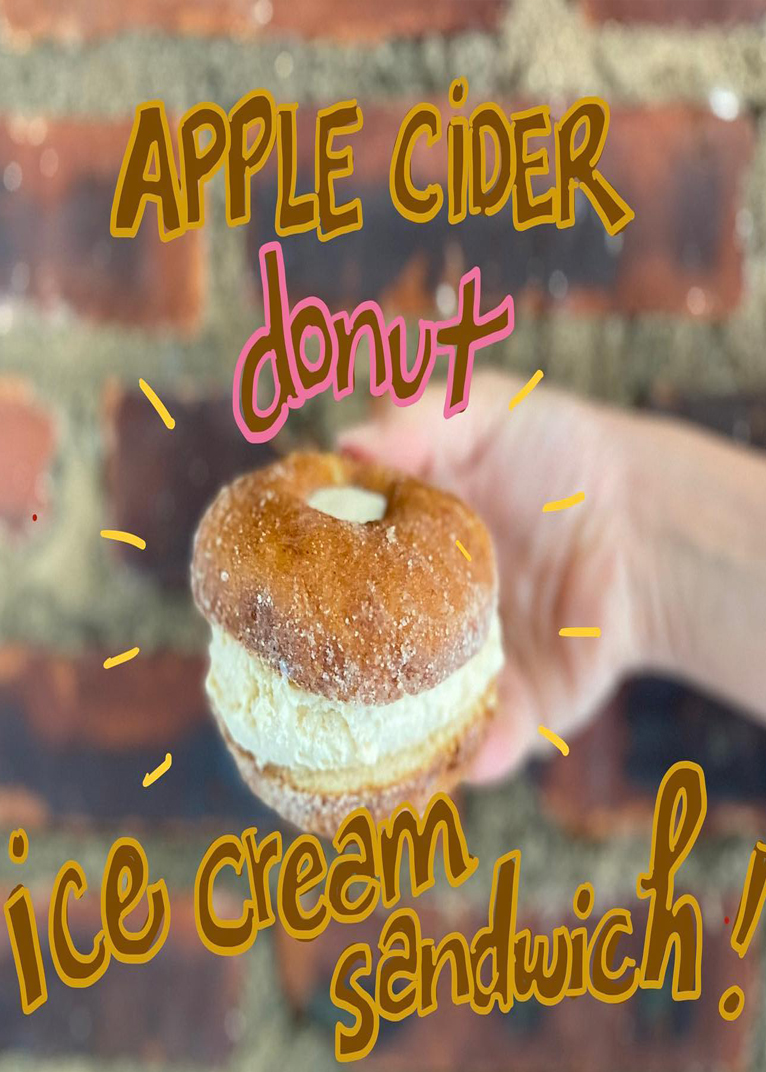 apple cider donut ice cream sandwich