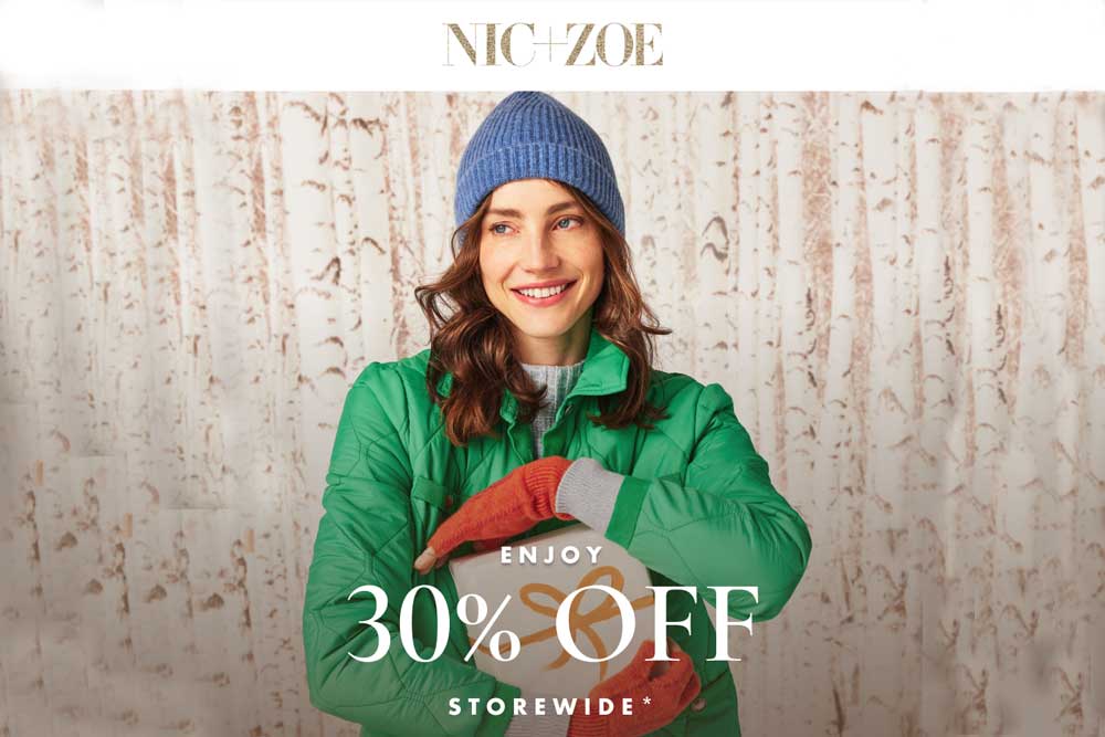 30% off holiday sale at Nic+Zoe