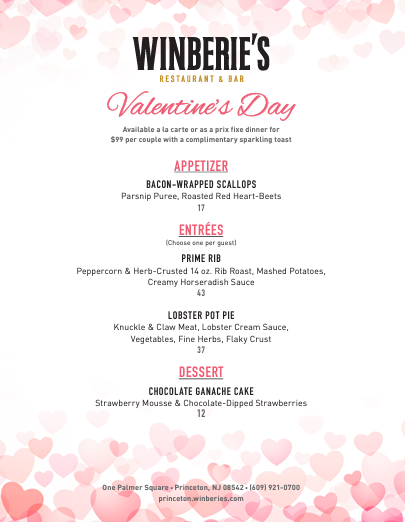 winberie's valentines menu